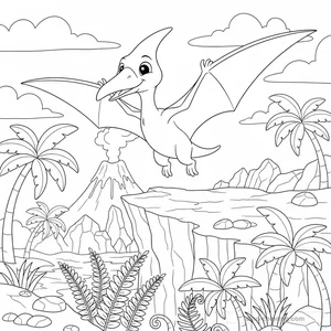 Disegno Cliff Pterodactyl da Colorare #7
