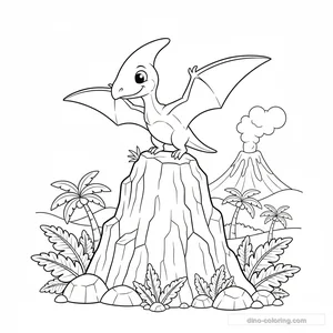 Cliff Pterodactyl Ausmalbild #6