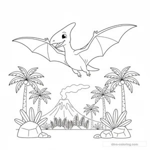 Desenho Pterodactyl Flock para Colorir #6