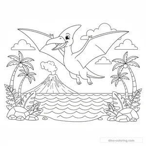 Ocean Pterodactyl Ausmalbild #9