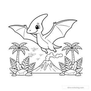 Desenho Pterodactyl Flock para Colorir #4