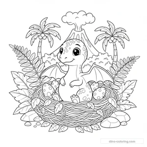 Baby Pterodactyl Ausmalbild #8