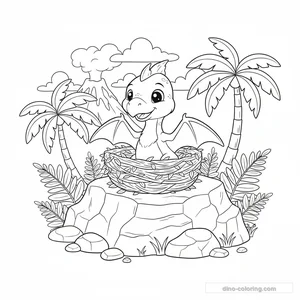 Baby Pterodactyl Ausmalbild #1