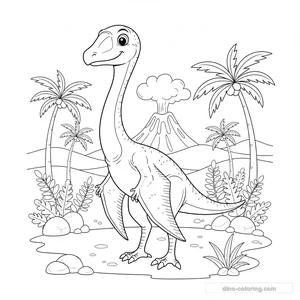 Desenho Grounded Quetzalcoatlus para Colorir #5