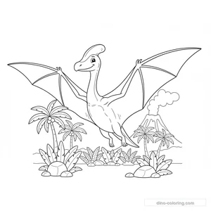 Desenho Wide Wings Quetzalcoatlus para Colorir #10