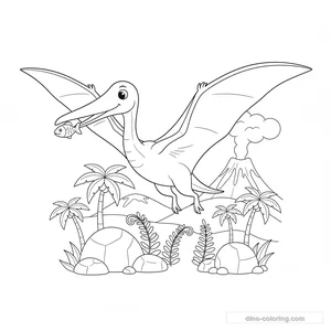 Desenho Hunting Quetzalcoatlus para Colorir #6