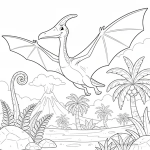 Desenho Quetzalcoatlus Flock para Colorir #7