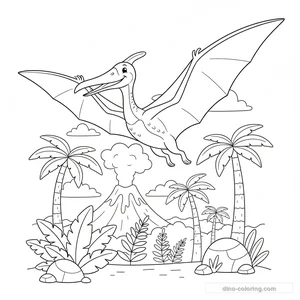 Desenho Giant Flying Quetzalcoatlus para Colorir #9