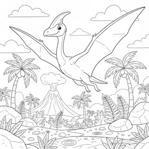 Desenho Quetzalcoatlus Flock para Colorir #4