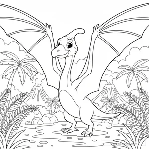 Desenho Wide Wings Quetzalcoatlus para Colorir #3