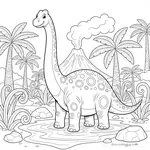 Desenho Prehistoric Swamp para Colorir #9
