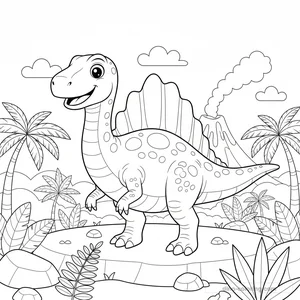 Desenho Sail-Backed Spinosaurus para Colorir #11