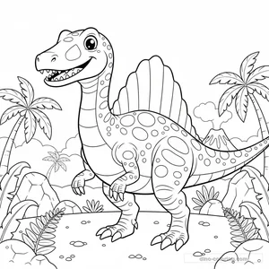 Disegno Sail-Backed Spinosaurus da Colorare #17