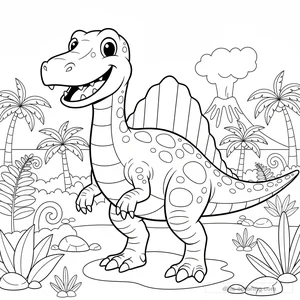 Sail-Backed Spinosaurus Ausmalbild #37