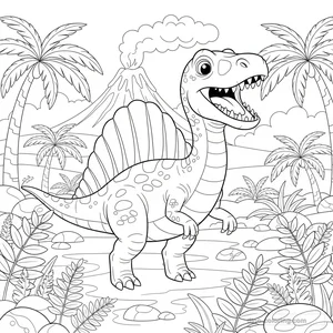 Fierce Spinosaurus Ausmalbild #13
