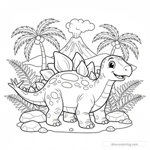 Desenho Detailed Stegosaurus para Colorir #39