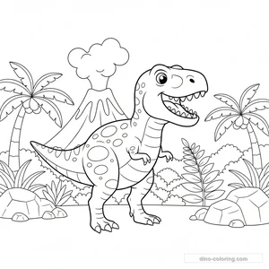 Disegno Roaring T-Rex da Colorare #29