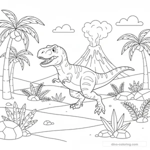 Disegno Running T-Rex da Colorare #27