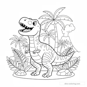 Roaring T-Rex Ausmalbild #21