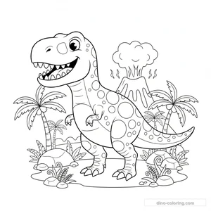 Desenho Sharp Teeth T-Rex para Colorir #13