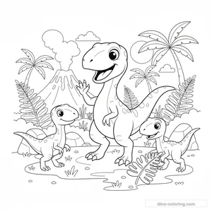 Disegno Velociraptor Pack da Colorare #13