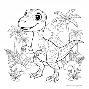 Desenho Clawed Velociraptor para Colorir #12