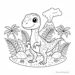 Disegno Velociraptor Pack da Colorare #7