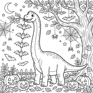 Dibujo Decorating Brachiosaurus para Colorear #5