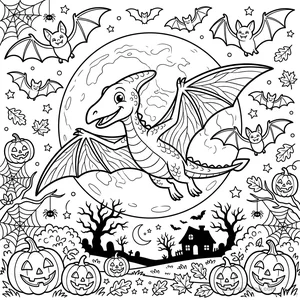 Dibujo Moonlit Pterodactyl para Colorear #10