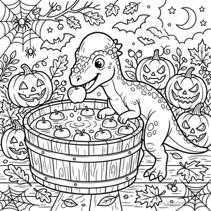 Dibujo Apple Bobbing Pachycephalosaurus para Colorear #1