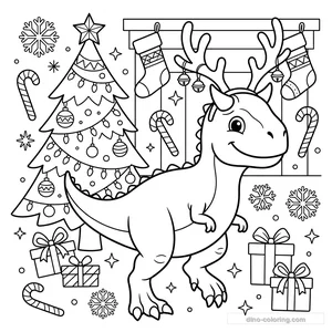 Dibujo Reindeer Carnotaurus para Colorear #13