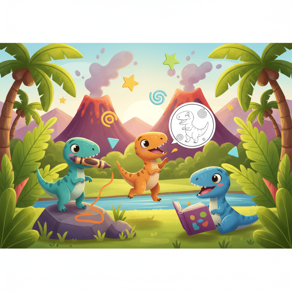 Vélociraptor Coloriage Enfant 🦕🦖: Fun et Faits Fascinants