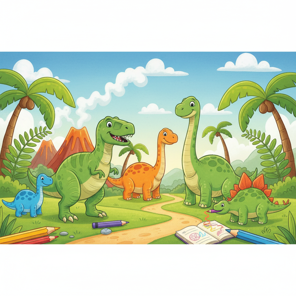 Dinosaurier einfach zeichnen: Schritt-für-Schritt-Anleitung 🦕🦖