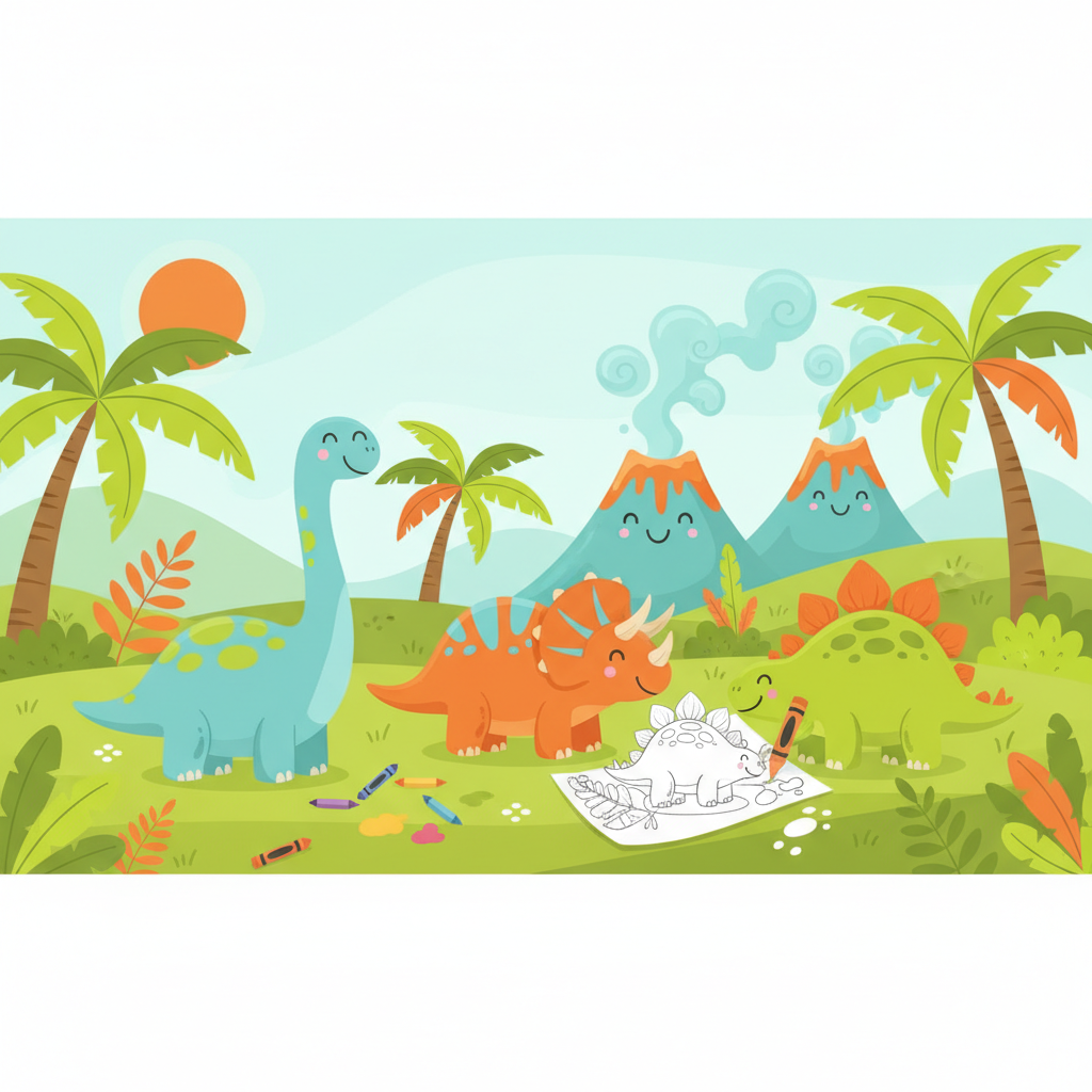 Herbivore Dinosaurs for Kids 🦕🦖: Coloring Pages and Discoveries!