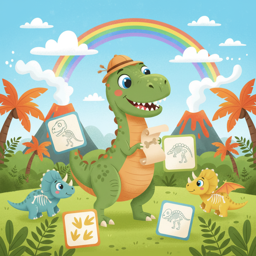 T-Rex para Crianças 🦕🦖: Fichas & Desenhos de Dinossauros Fáceis
