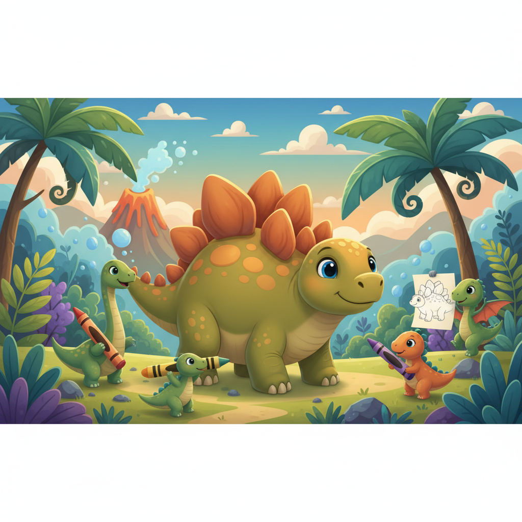 Stégosaure Coloriage Enfant 🦕🦖: Dessins Gratuits & Fun !