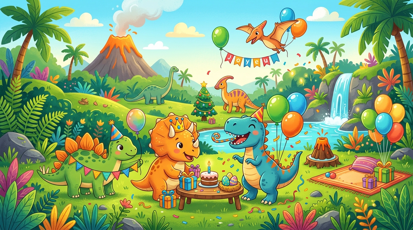 Geburtstagsparty mit Dinosaurier-Motto: Guide und unvergessliche Spiele 🦕