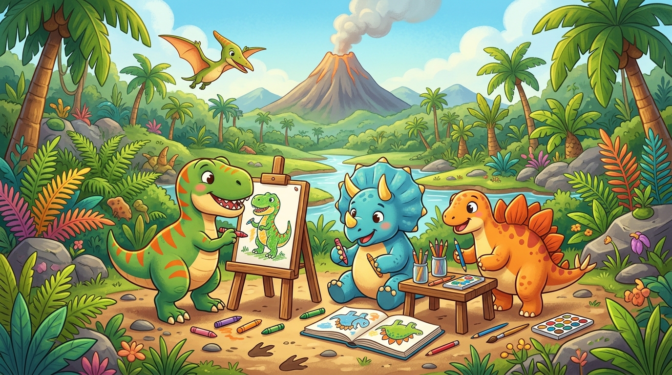 Learn How to Color a Realistic Dinosaur Step by Step 🦖