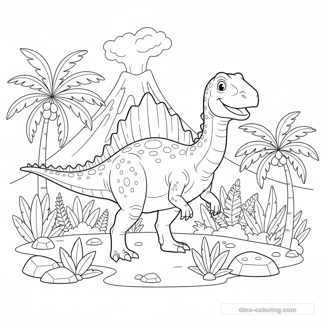 Coloriage Acrocanthosaurus #2