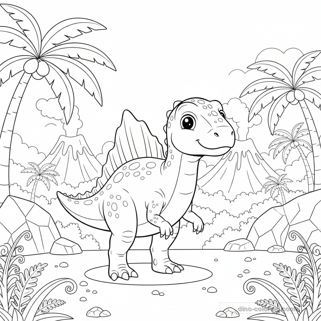 Coloriage Acrocanthosaurus #3