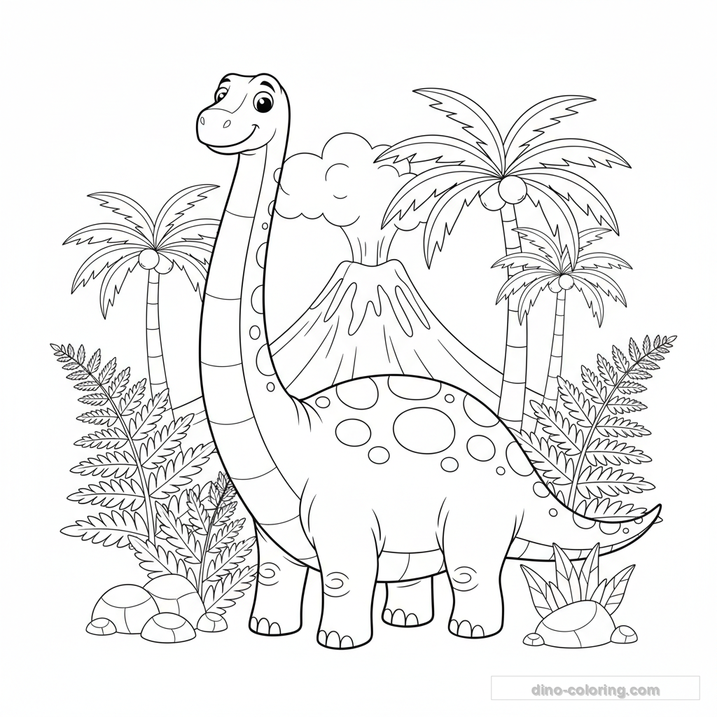 Coloriage Apatosaurus #3