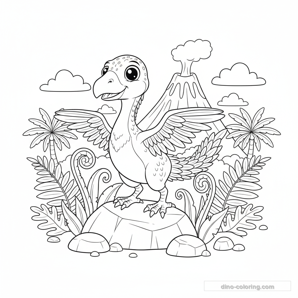 Coloriage Archaeopteryx #5
