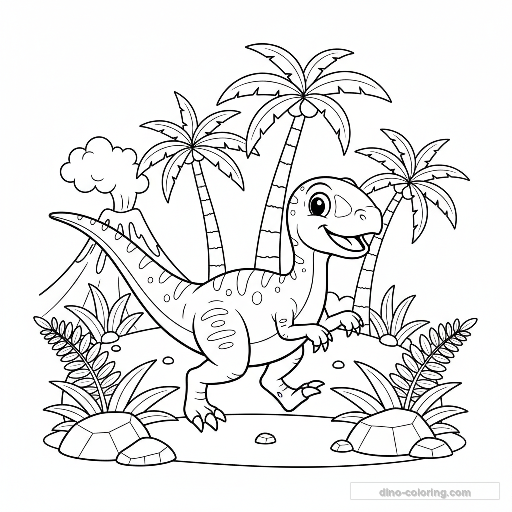 Compsognathus Ausmalbild