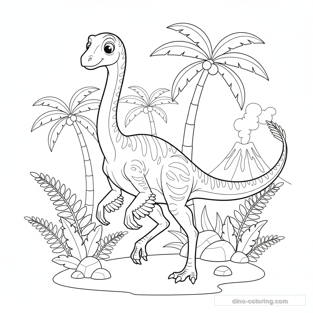 Desenho de Gallimimus #3