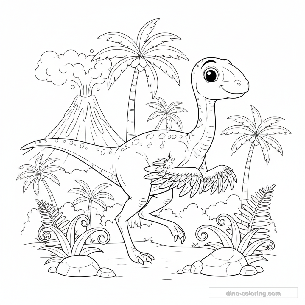 Gallimimus Ausmalbild