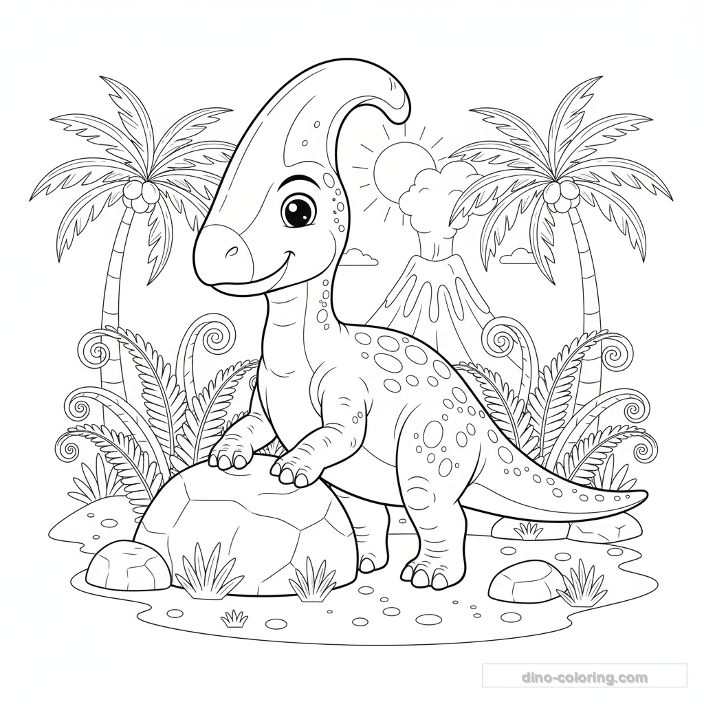 Dibujo de Lambeosaurus #2