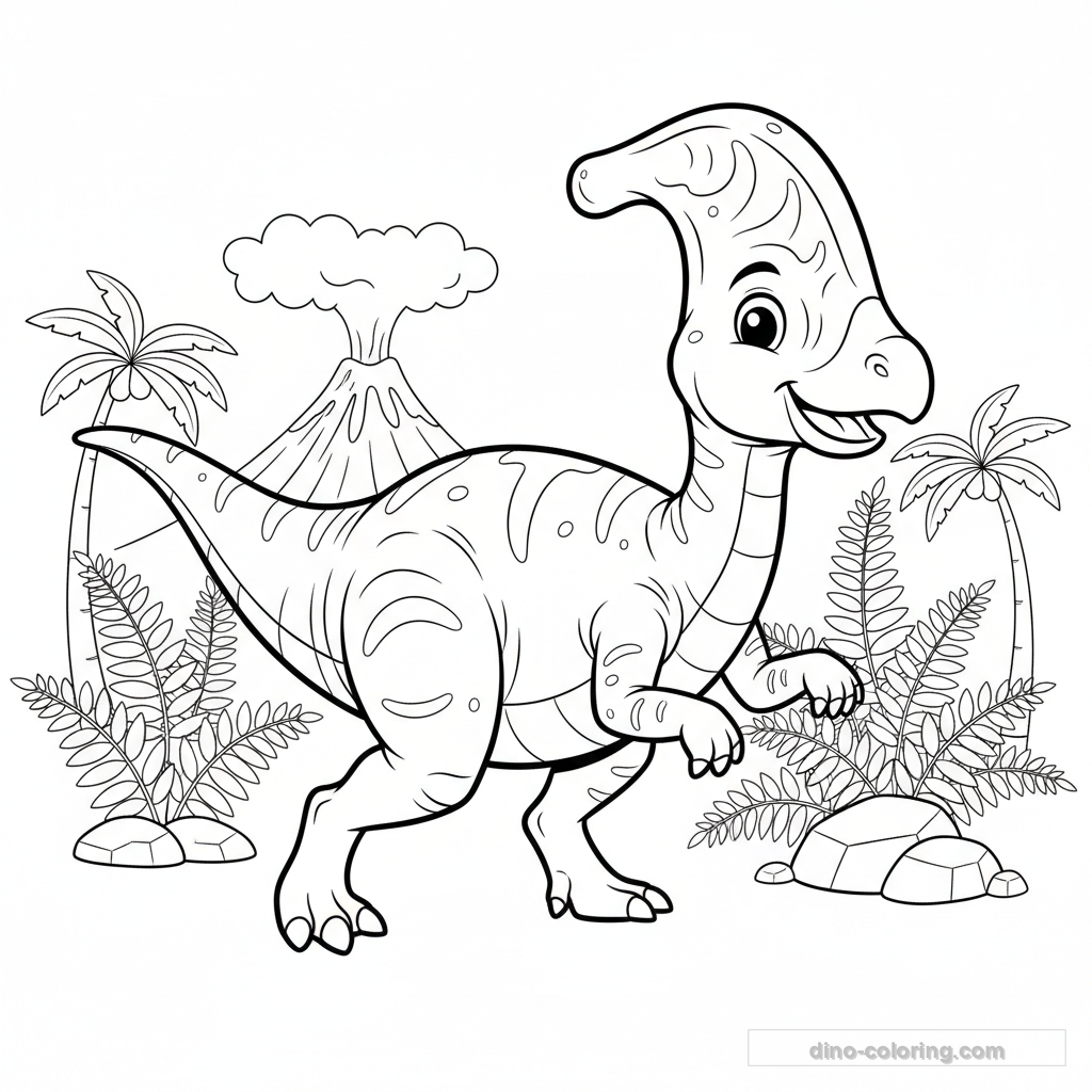 Disegno di Lambeosaurus