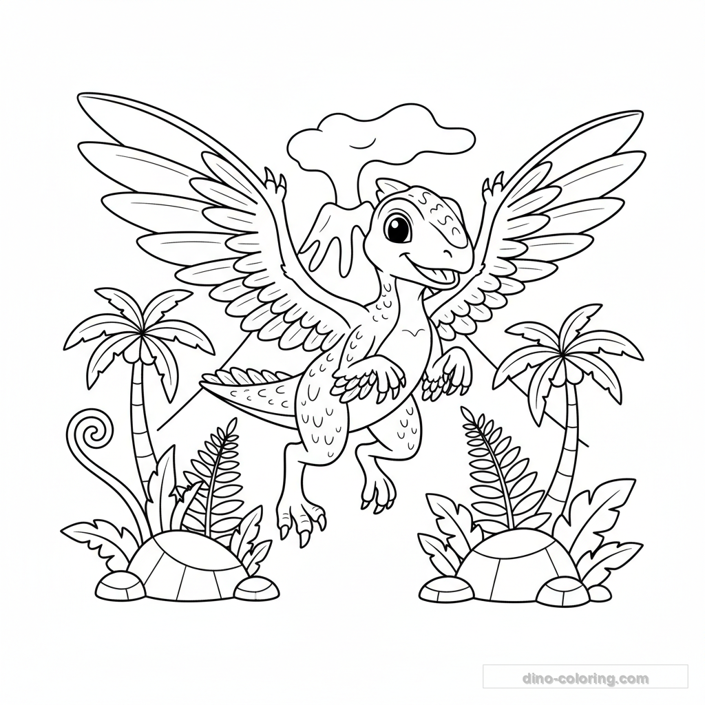 Desenho de Microraptor