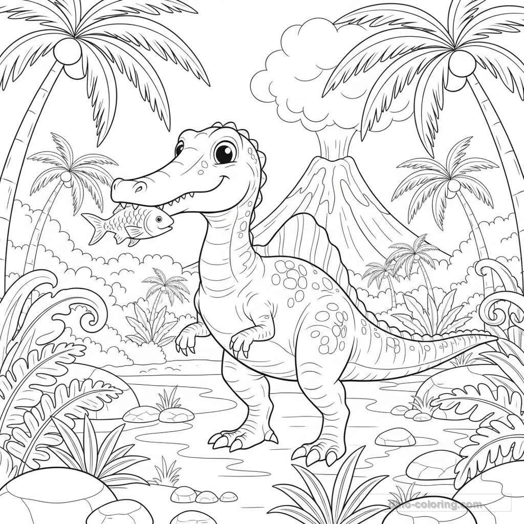 Coloriage Suchomimus #2