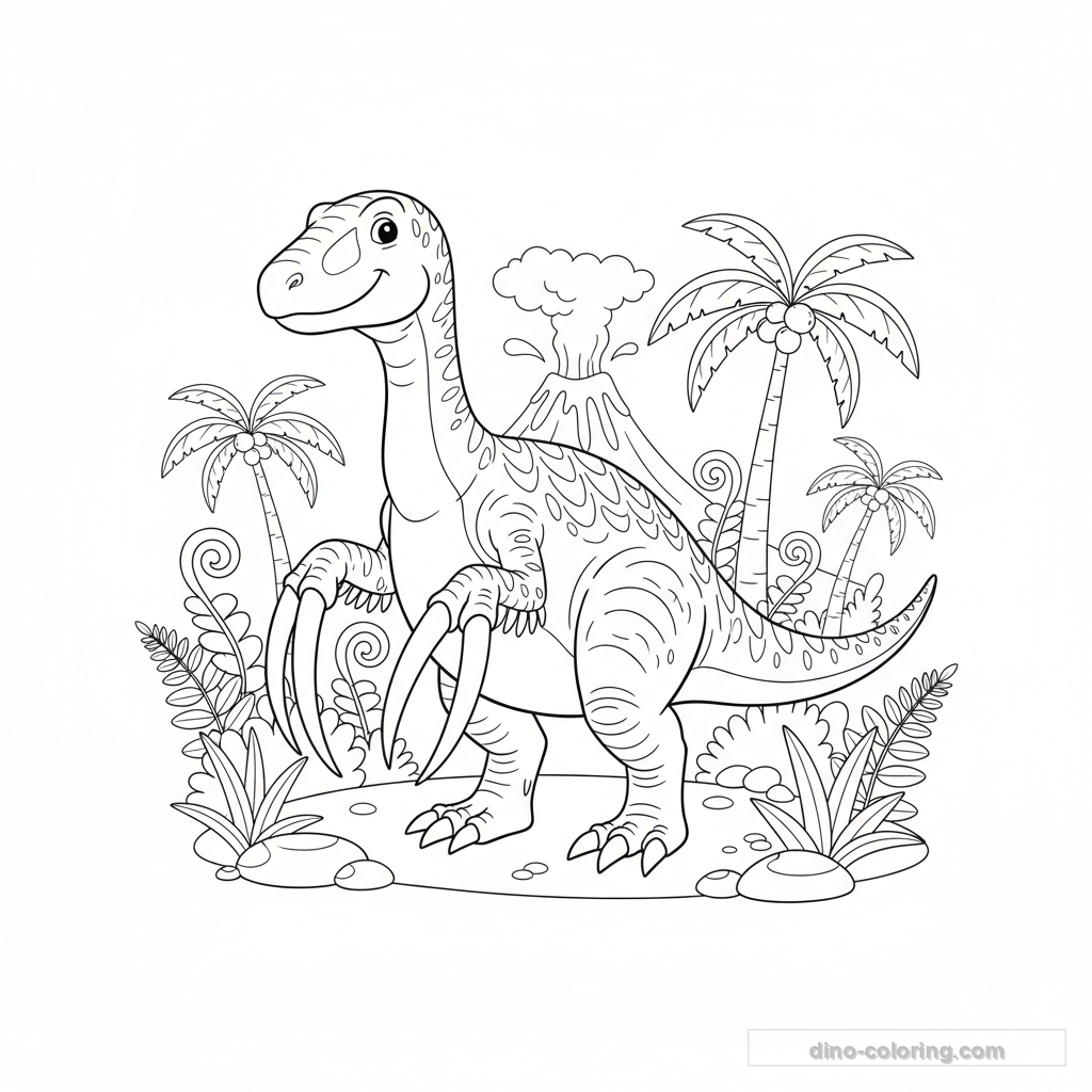 Coloriage Therizinosaurus #5